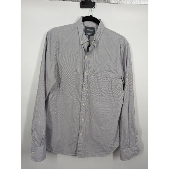 Bonobos Other - Bonobos men SZ M Grey Cotton Long Sleeve Collared Work Career Button Shirt